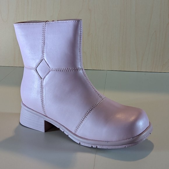3/$10  Modit Girls Classic Faux Leather Mid Calf Boot - Pink - Size 12 - Picture 1 of 5